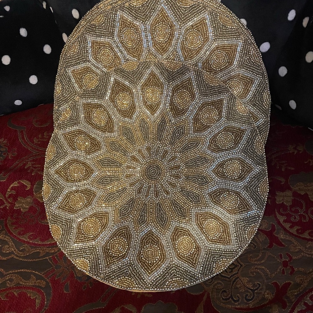 6 Luxe Habitat Gold Beaded Charger